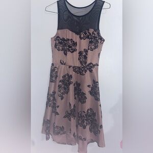 Elegant Black Floral Dress